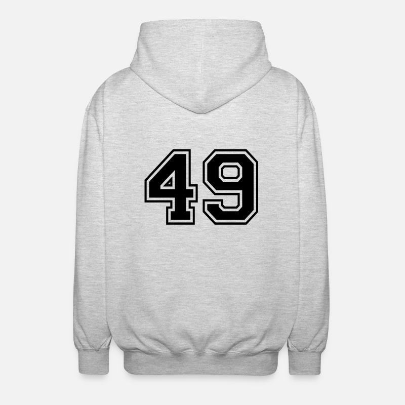 49 - Unisex Kapuzenjacke - Hellgrau meliert