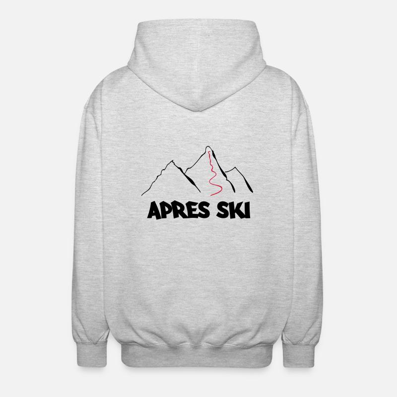 apres ski - Unisex Kapuzenjacke - Hellgrau meliert