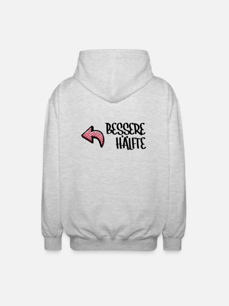 Bessere Hälfte - Unisex Hooded Jacket - light heather grey