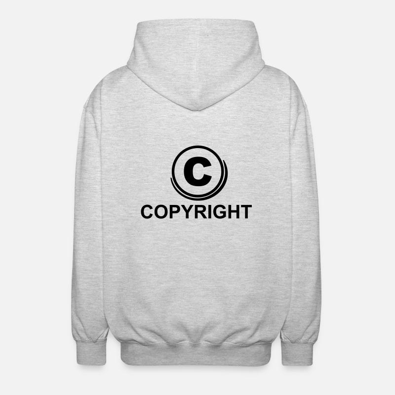 c_copyright_1f1 - Unisex Kapuzenjacke - Hellgrau meliert