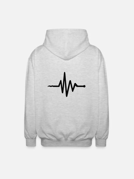 Frequenz - Unisex Kapuzenjacke - Hellgrau meliert