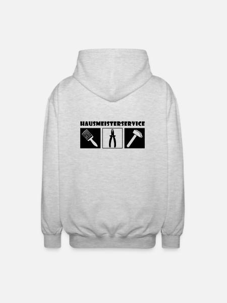 Janitor Service - Unisex Hooded Jacket - light heather grey