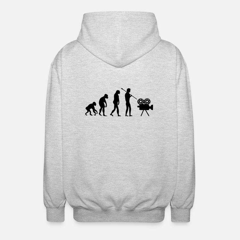 movie_evolution - Veste à capuche unisexe - gris clair chiné