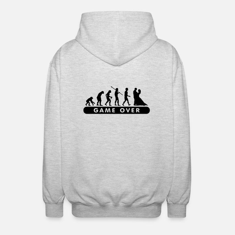 Game over - Unisex Kapuzenjacke - Hellgrau meliert