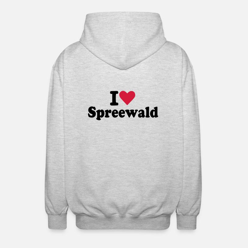 Spreewald - Unisex Kapuzenjacke - Hellgrau meliert