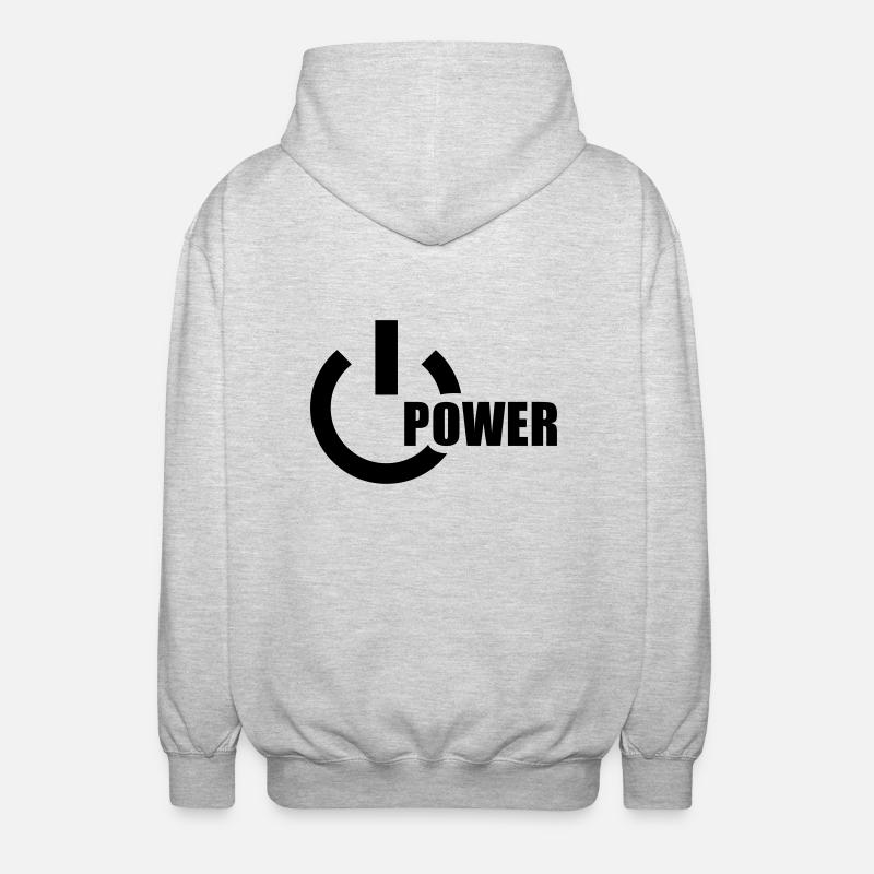 Power - Veste à capuche unisexe - gris clair chiné