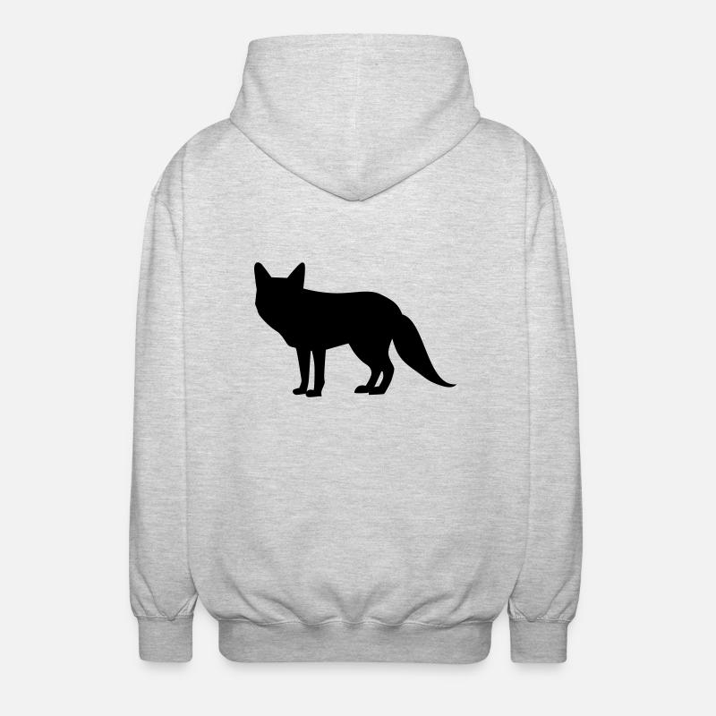 Fox - Unisex Hooded Jacket - light heather grey