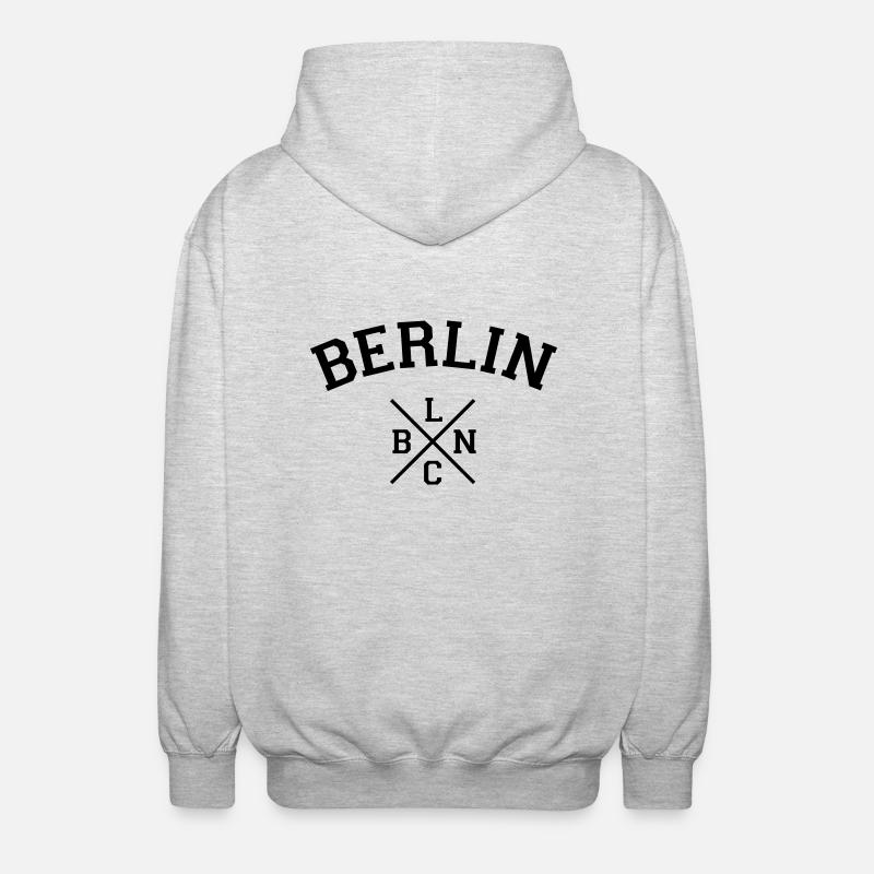 Berlin - BLNC - Veste à capuche unisexe - gris clair chiné