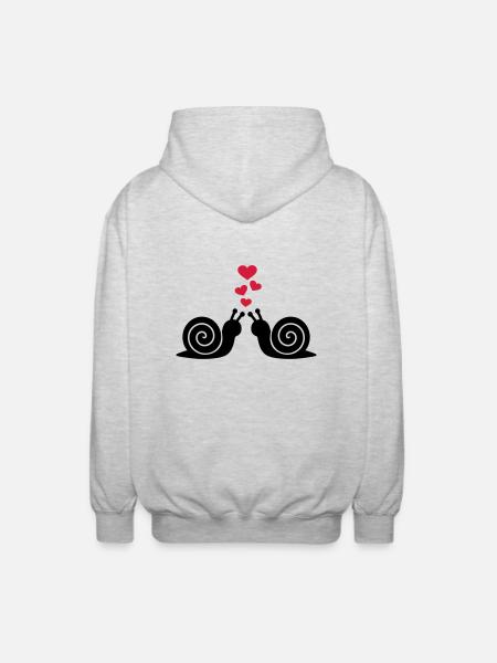 Schnecke - Unisex Kapuzenjacke - Hellgrau meliert