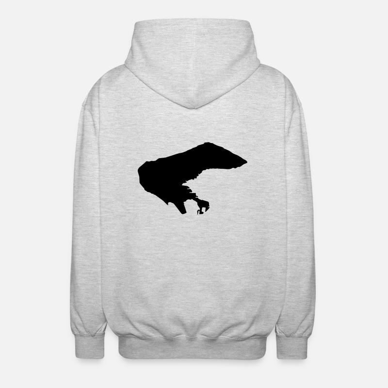 Borkum - Unisex Kapuzenjacke - Hellgrau meliert