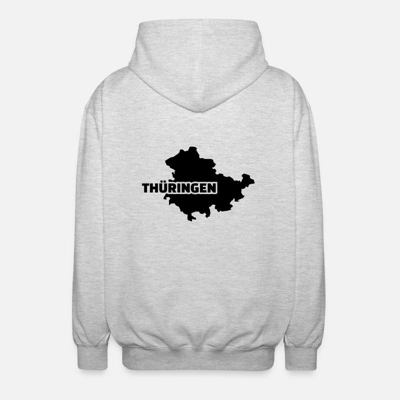 Thüringen - Unisex Kapuzenjacke - Hellgrau meliert