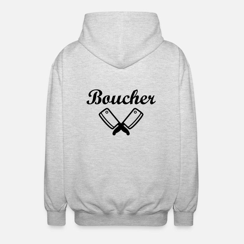 Boucher - Veste à capuche unisexe - gris clair chiné