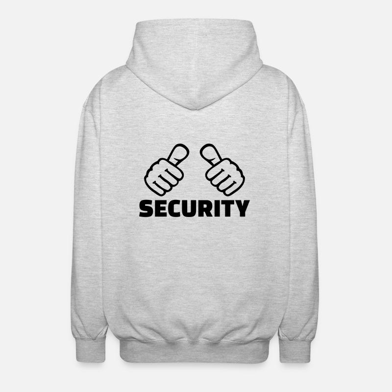 Security - Unisex Kapuzenjacke - Hellgrau meliert