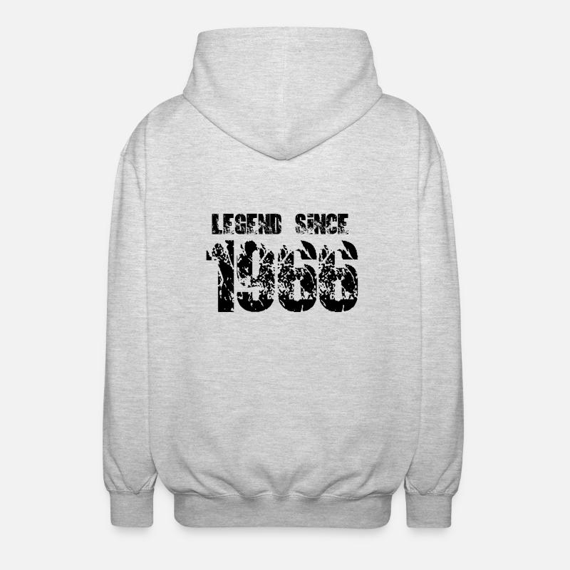 Legend since 1966 - Unisex Kapuzenjacke - Hellgrau meliert