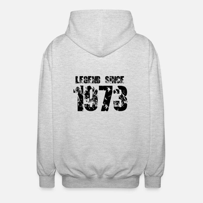Legend since 1973 - Unisex Hooded Jacket - light heather grey