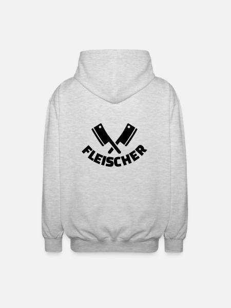 Fleischer - Unisex Kapuzenjacke - Hellgrau meliert