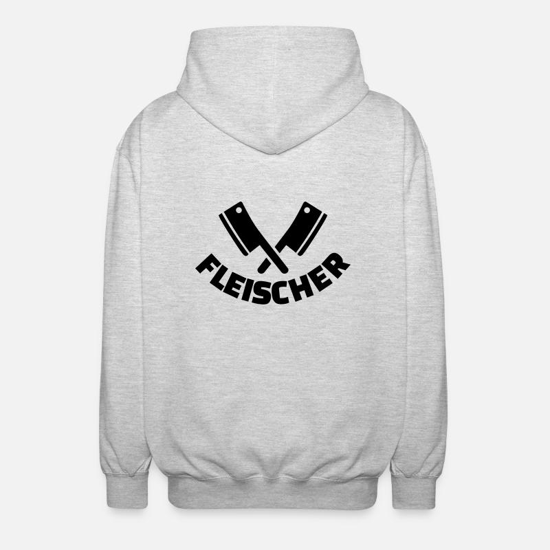 Fleischer - Unisex Kapuzenjacke - Hellgrau meliert