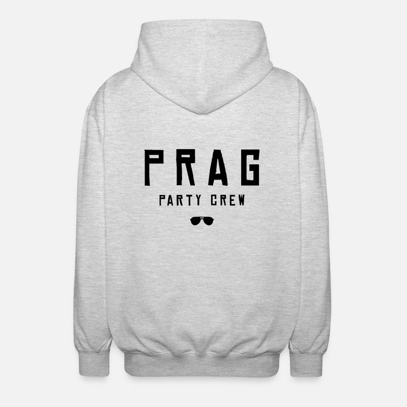 prag party crew cool - Unisex Kapuzenjacke - Hellgrau meliert