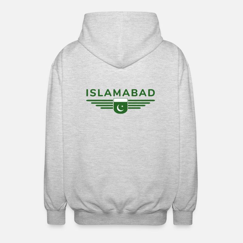 Islamabad Design – Stile della capitale - Felpa unisex con cappuccio - grigio chiaro melange