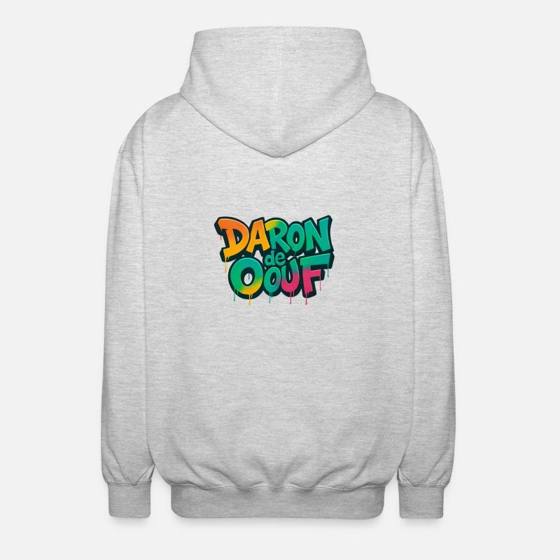 Daron de ouf - Unisex Kapuzenjacke - Hellgrau meliert
