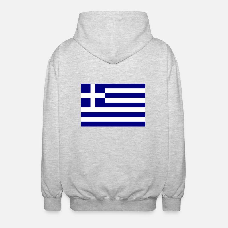 Drapeau Athènes Grèce - Veste à capuche unisexe - gris clair chiné