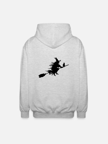 Hexe - Unisex Kapuzenjacke - Hellgrau meliert