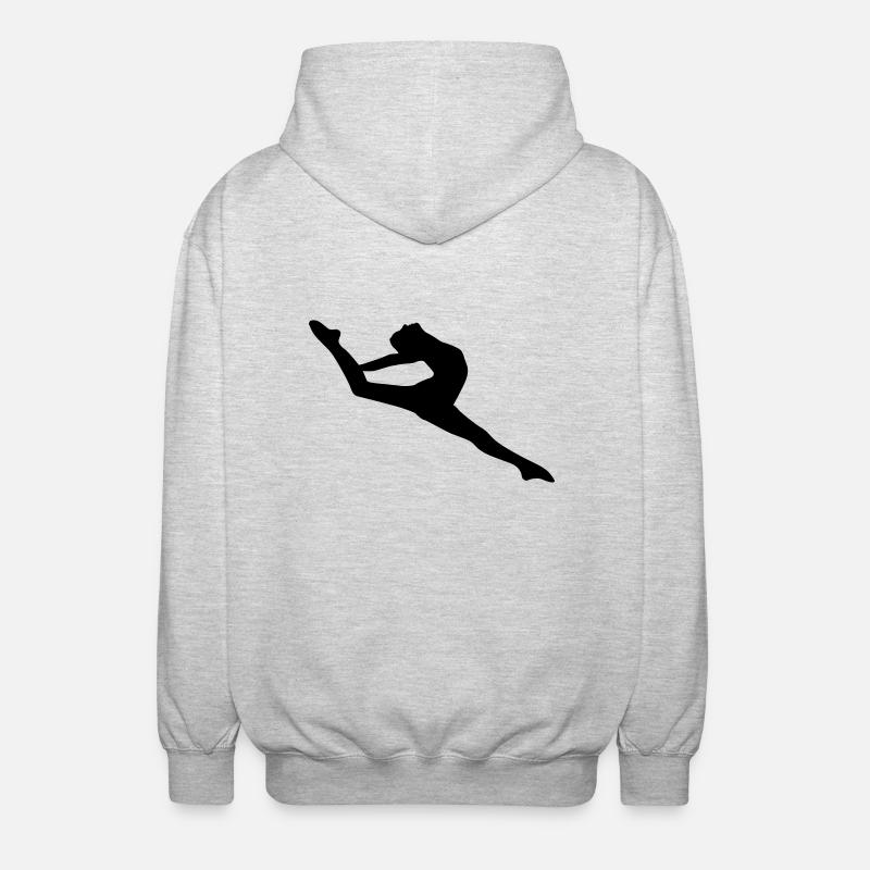 Vector Ballet dancer Silhouette - Unisex Hooded Jacket - light heather grey