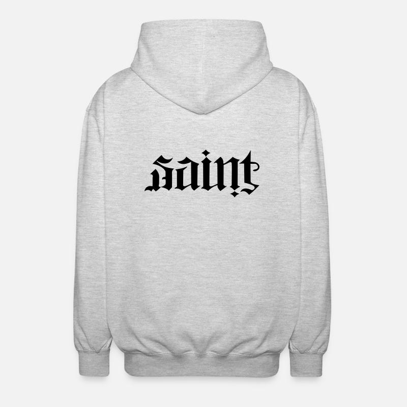 Saint Ambigramm - Unisex Kapuzenjacke - Hellgrau meliert