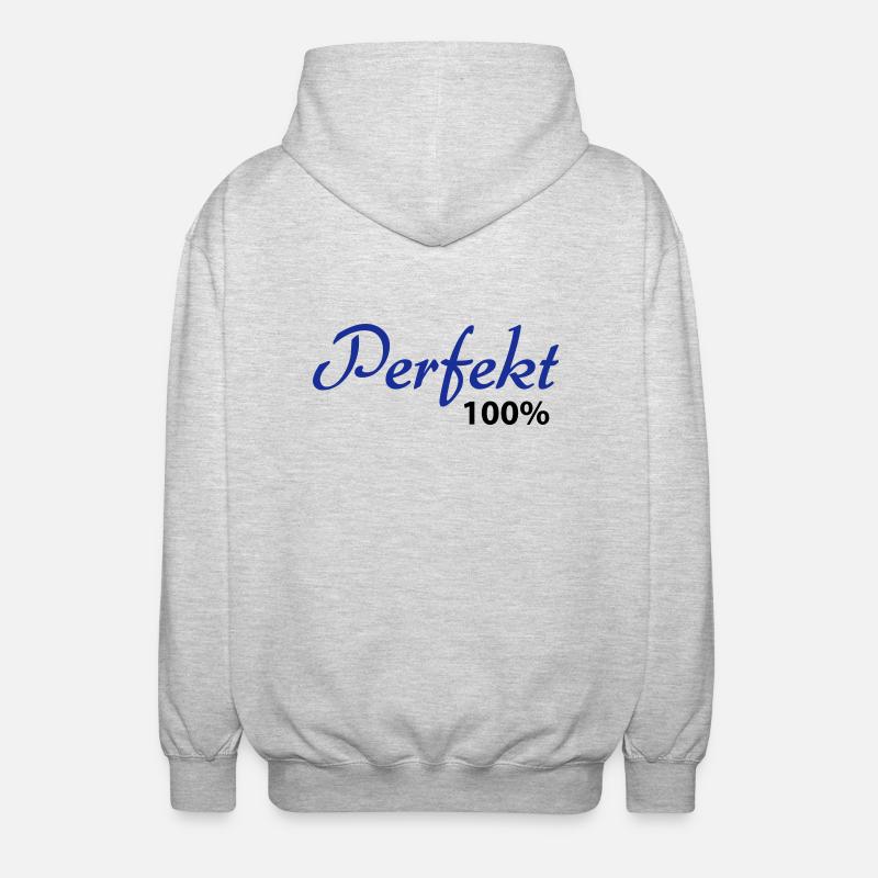 Perfekt 100% - Unisex Kapuzenjacke - Hellgrau meliert