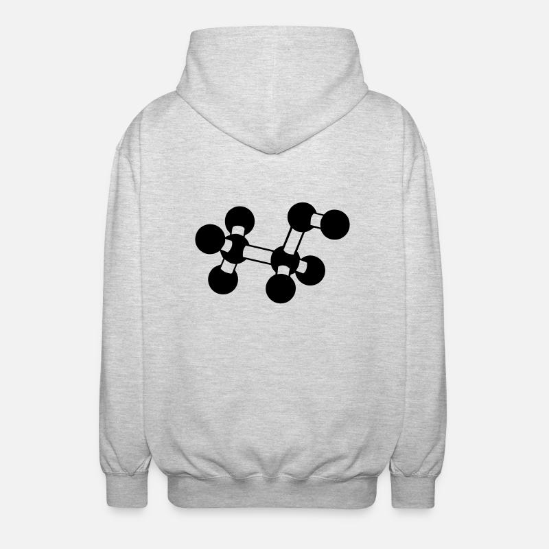 alcohol molecule - Unisex Hooded Jacket - light heather grey