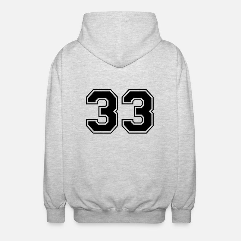 33 - Unisex Kapuzenjacke - Hellgrau meliert