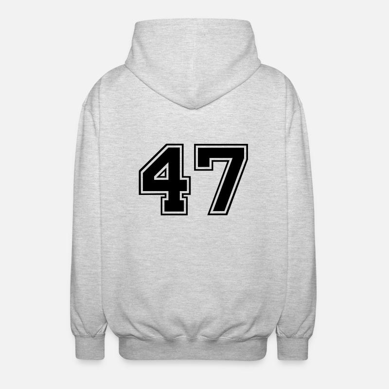 47 - Unisex Kapuzenjacke - Hellgrau meliert