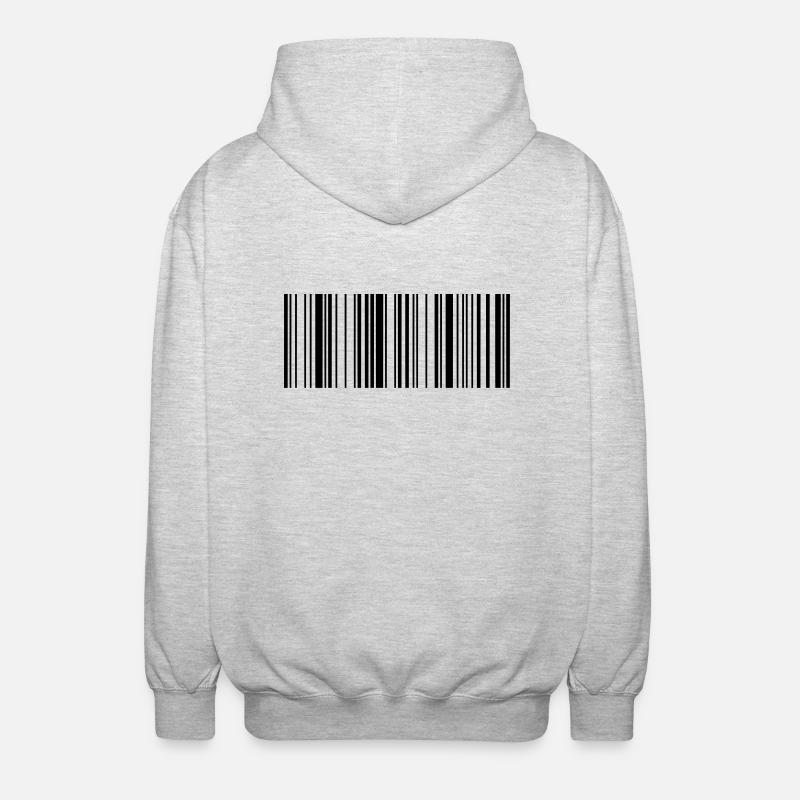 EAN barcode scanning 1c - Unisex Hooded Jacket - light heather grey