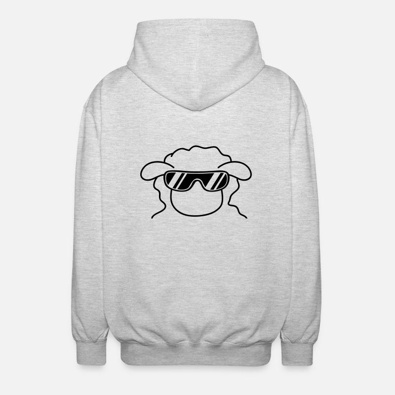 Cool Sheep Head - Veste à capuche unisexe - gris clair chiné