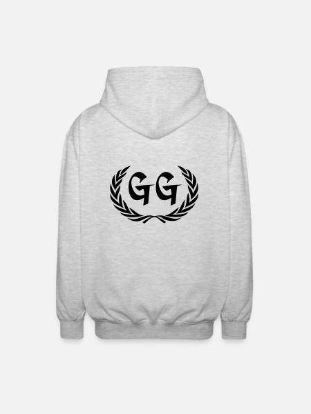 gg - Veste à capuche unisexe - gris clair chiné