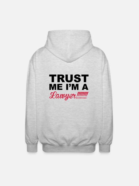 Lawyer - Unisex Hooded Jacket - light heather grey