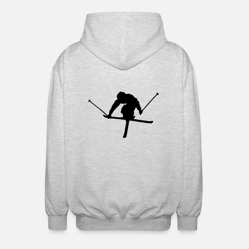 ski freestyle x jump 2 - Unisex Hooded Jacket - light heather grey