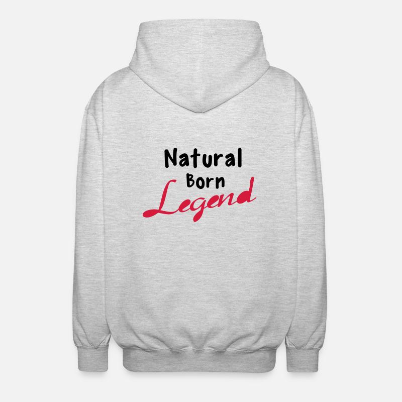 Born Legend - Unisex Kapuzenjacke - Hellgrau meliert