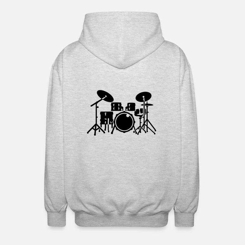 Batterie - Veste à capuche unisexe - gris clair chiné