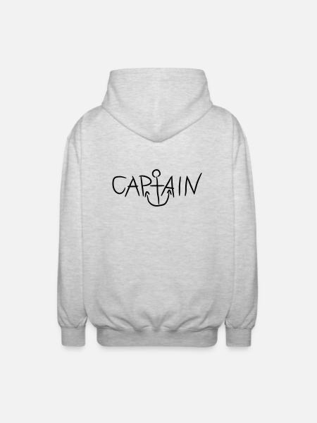 Captain Comic Anker Logo - Unisex Hooded Jacket - light heather grey