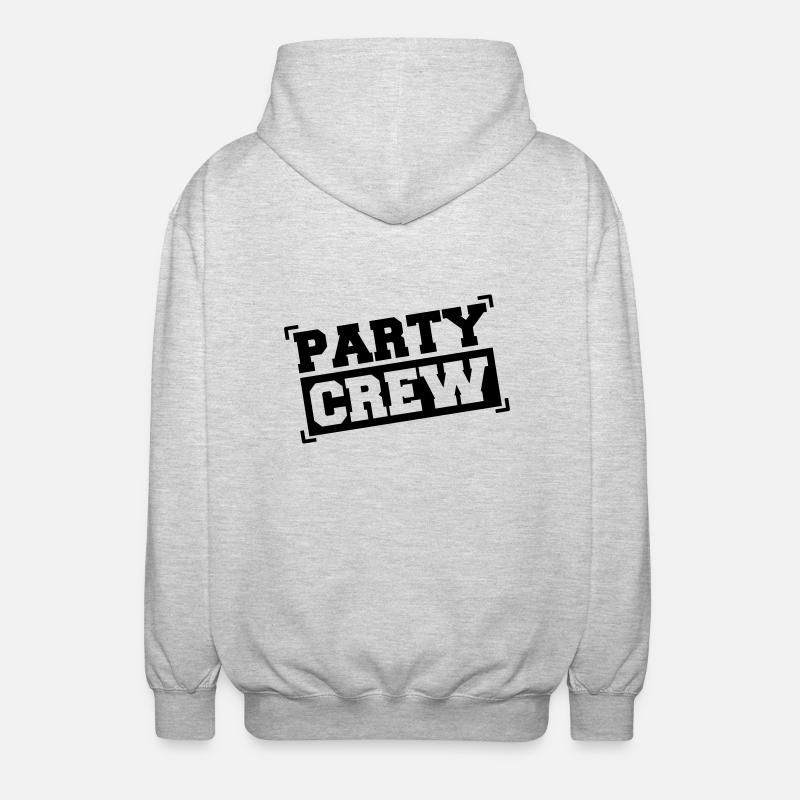 party_crew01 - Unisex Hooded Jacket - light heather grey