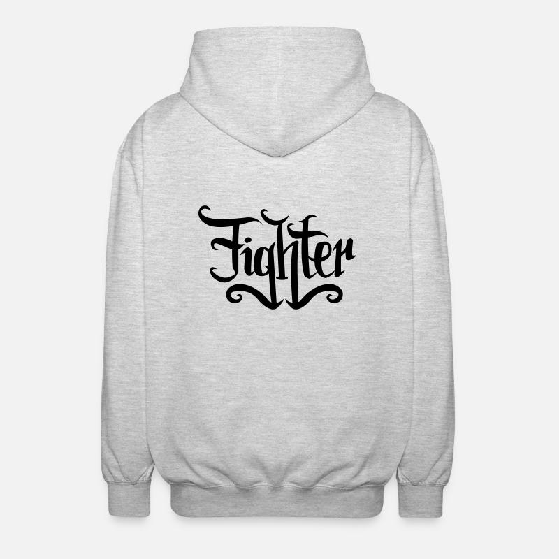 fighter - Veste à capuche unisexe - gris clair chiné