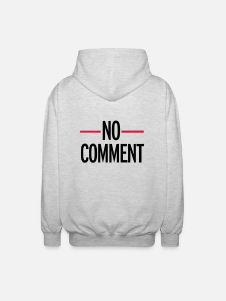 No Comment - Felpa unisex con cappuccio - grigio chiaro melange