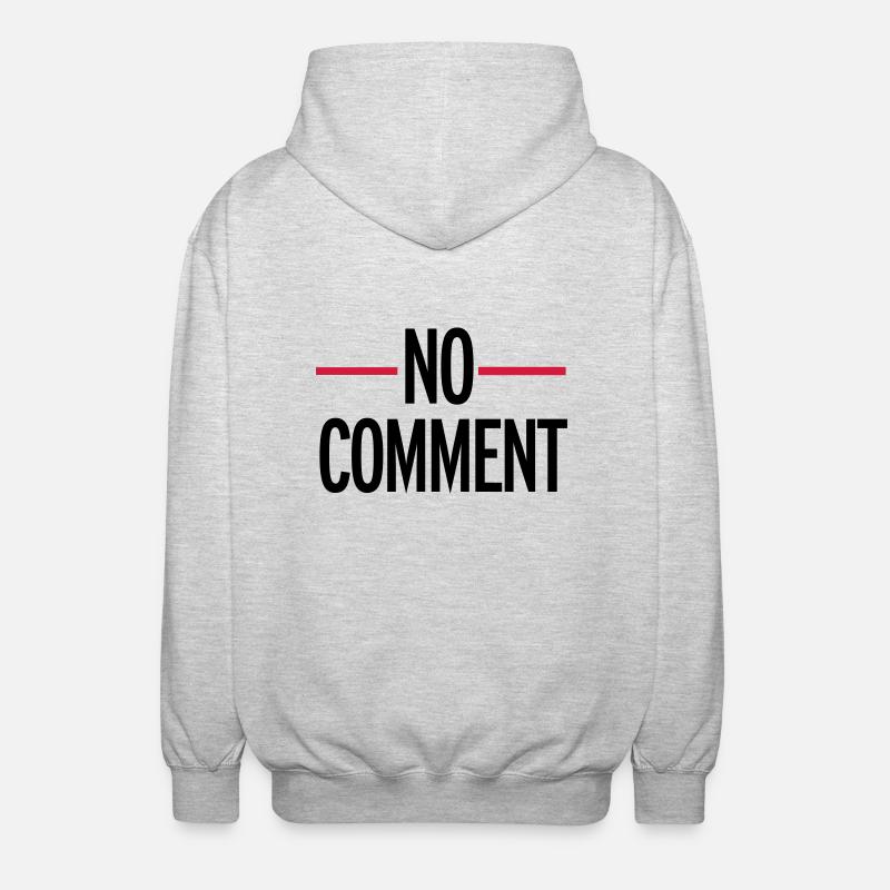 No Comment - Unisex Hooded Jacket - light heather grey