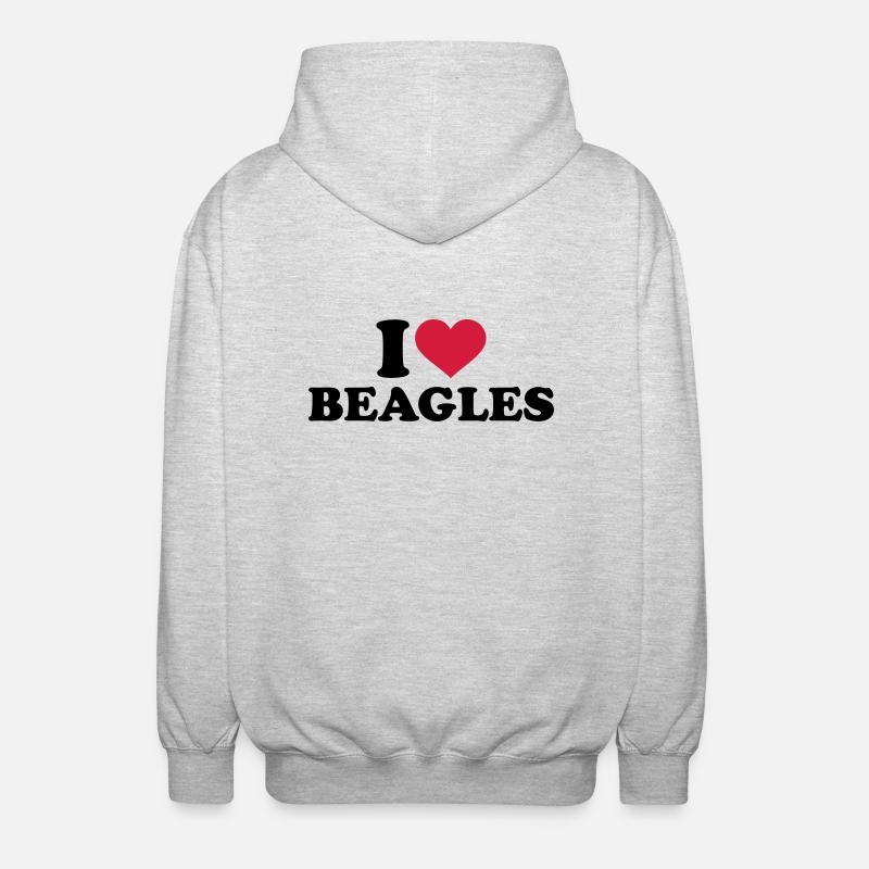 Beagle - Unisex Kapuzenjacke - Hellgrau meliert