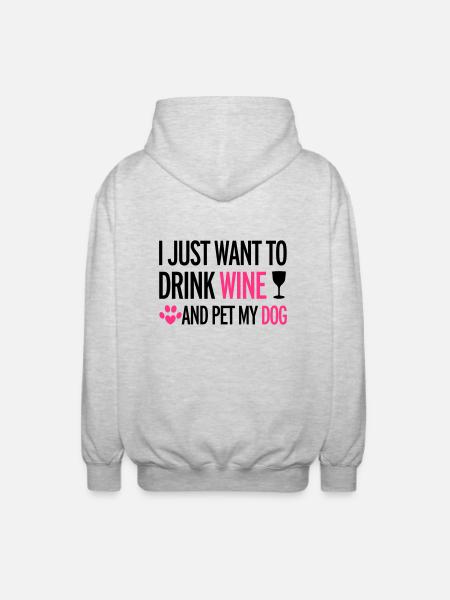 Wine - Unisex Hooded Jacket - light heather grey