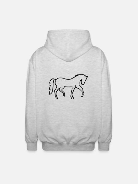 Cheval - Veste à capuche unisexe - gris clair chiné