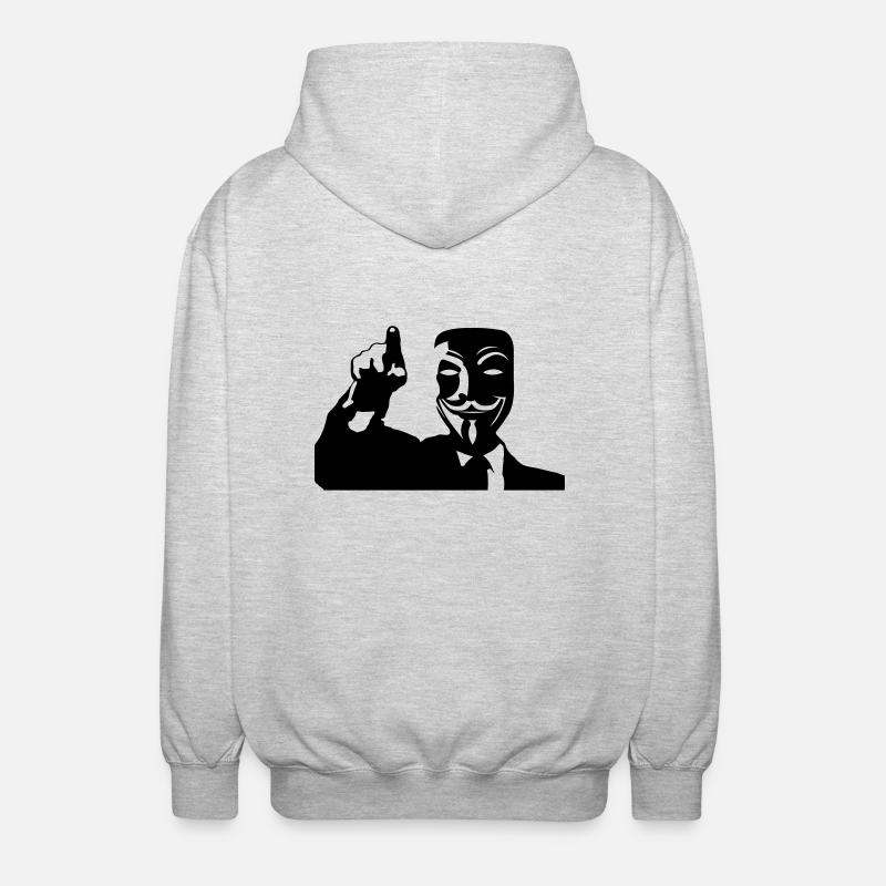 anonymous_01 - Veste à capuche unisexe - gris clair chiné