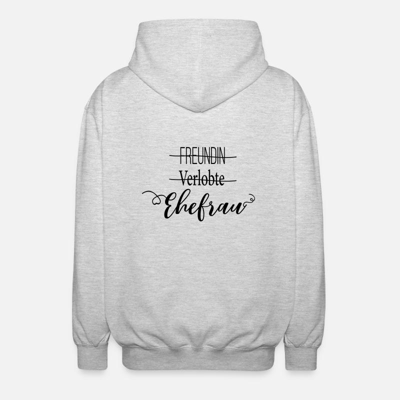 upgrade_ehefrau - Unisex Kapuzenjacke - Hellgrau meliert