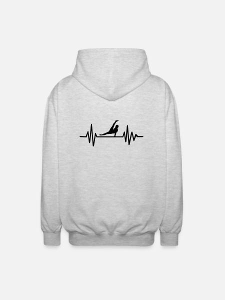 Floor exercise - Unisex Hooded Jacket - light heather grey